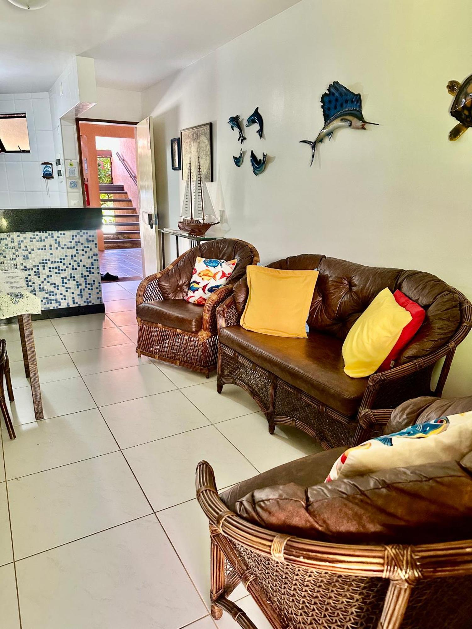Flat Guarajuba 4 Quartos Terreo A Beira Mar - Pe Na Areia - Governanca Com Arrumadeira E Wi Fi Inclusos Camassari Extérieur photo