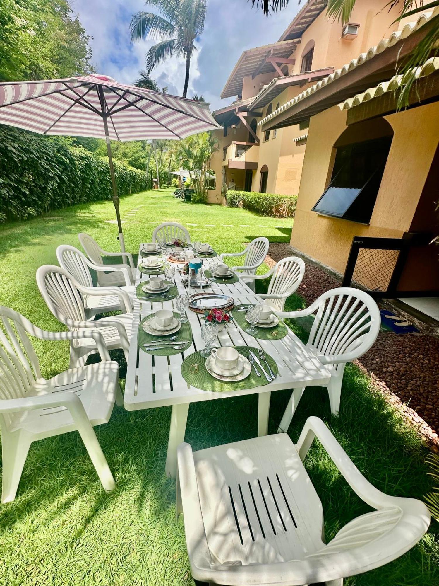 Flat Guarajuba 4 Quartos Terreo A Beira Mar - Pe Na Areia - Governanca Com Arrumadeira E Wi Fi Inclusos Camassari Extérieur photo